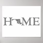 Maryland Zuhause Staat Word Art Poster (Vorne)