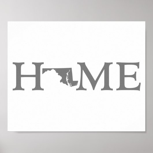 Maryland Zuhause Staat Word Art Poster (Vorne)