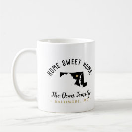 Maryland Zuhause Sweet Zuhause Family Monogram Tas Kaffeetasse
