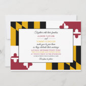 Marylander Flag, Flagge von Maryland Wedding Einladung (Vorderseite)