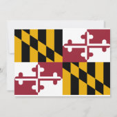 Marylander Flag, Flagge von Maryland Wedding Einladung (Rückseite)