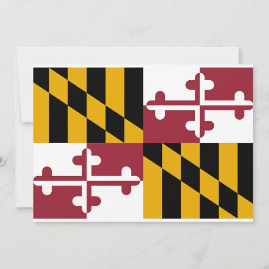 Marylander Flag, Flagge von Maryland Wedding Einladung (Rückseite)