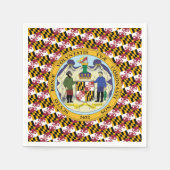 Marylander Flag & Seal Design, Flag of Maryland Serviette (Vorderseite)