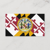 Marylander Flag & Siegel Design, Flagge von Maryla Visitenkarte (Vorderseite)