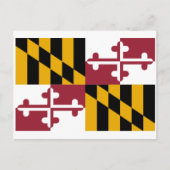 Marylander-Flagge, Flagge von Maryland Postkarte (Vorderseite)