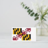 Marylander-Flagge, Flagge von Maryland Visitenkarte (Stehend Vorderseite)