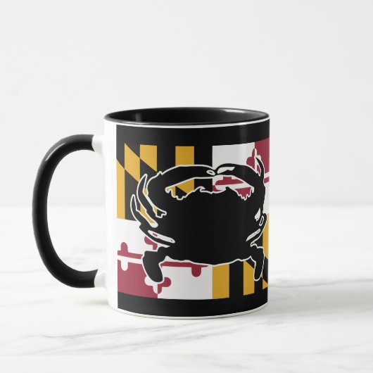 Marylandflaggen-/-krabben-Tasse Tasse (Links)