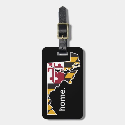 Marylandflaggen-/-Staats-Zuhausegepäckumbau Gepäckanhänger (Vorderseite vertikal)