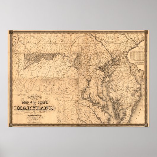 MarylandPanoramic MapMaryland Poster (Vorne)