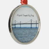 Maryland's Chesapeake Bay Bridge Ornament Aus Metall (Rechts)
