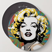 Marylin Monroe art Button (Vorne & Hinten)