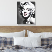 Marylin Monroe Portrait Leinwanddruck (Insitu (Schlafzimmer))