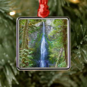 Marymere Falls I im Olympic-Nationalpark Ornament Aus Metall