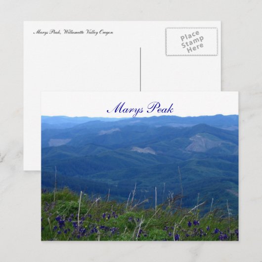 Marys Peak Postkarte (Vorne/Hinten)