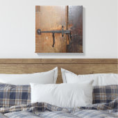 Mary's Schoolhouse Rustic Door Lock - Sudbury MA Leinwanddruck (Insitu (Schlafzimmer))