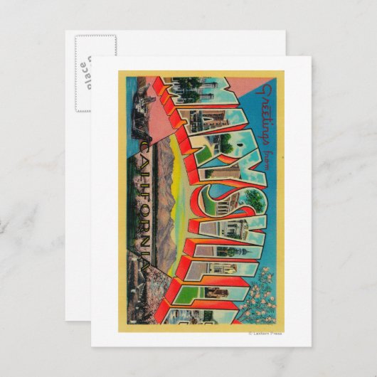Marysville, Kalifornien - Große Briefszenen Postkarte (Vorne/Hinten)