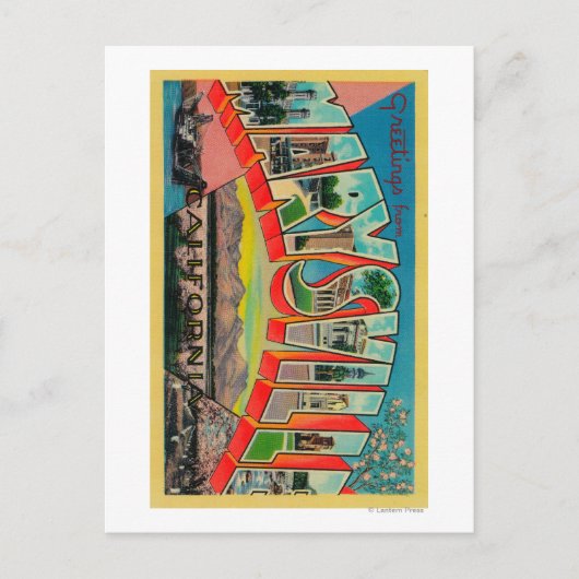 Marysville, Kalifornien - Große Briefszenen Postkarte (Vorderseite)