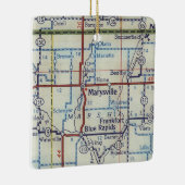 Marysville Kansas Vintage Karte Keramikornament (Rechts)