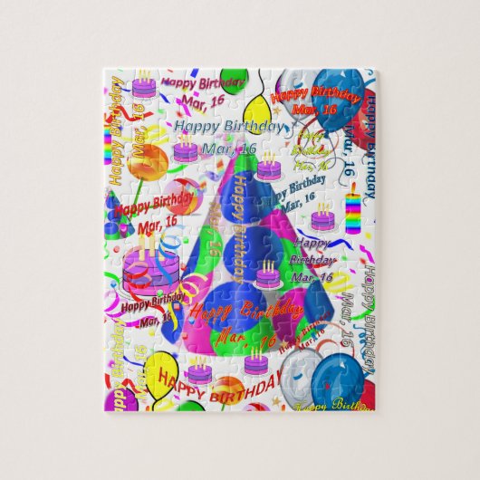 März, 16 Geburtstag Jigsaw Puzzle (Vertikal)