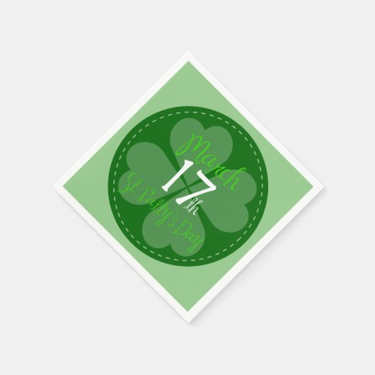 März 17. St. Patty's Day Celebration Serviette (Ecke)