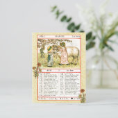 März 1884 Almanac. Aries, der Ram Postkarte (Stehend Vorderseite)