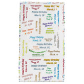 März, 18 Geburtstagsgeschenktasche Kleine Geschenktüte (Vorderseite)