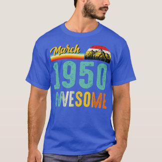 März 1950 Geburtstagsgeschenk Shirt Vintager März