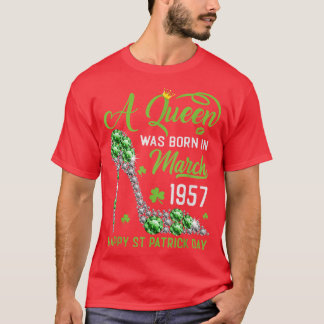 März 1957 66. Geburtstag Happy St Patrick's Day Sh T-Shirt