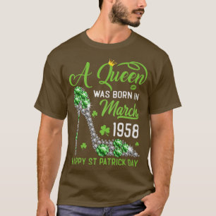 März 1958 65. Geburtstag Happy St Patrick's Day Sh T-Shirt