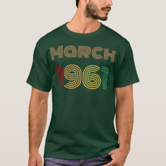 März 1961 Vintager Geburtstag T-Shirt