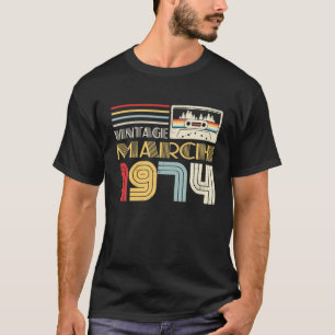 März 1974 Kassettenband 48. Geburtstag 48 Jahre Ol T-Shirt