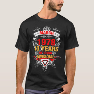 März 1978 43 Jahre Phantastisch sein T-Shirt