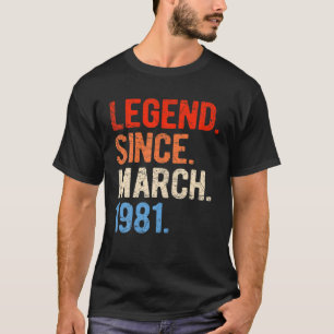 März 1981 40 Jahre alt 40. Geburtstag für Männer F T-Shirt