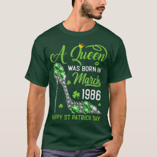 März 1986 37. Geburtstag Happy St Patrick's Day Sh T-Shirt