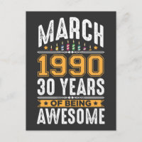 März 1990 30 Jahre alt 30. Geburtstag Party