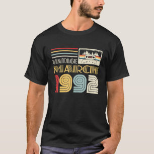 März 1992 Kassettenband 30. Geburtstag 30 Jahre Ol T-Shirt