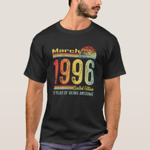 März 1996 26 Jahre alt 26. Geburtstag T-Shirt
