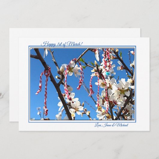 März 1 Grußkarten (Vorne/Hinten)