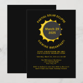 März 2025 Solar Eclipse Breakfast Aussicht Party Einladung (Vorne/Hinten)