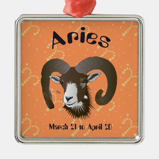 März 21 bis 20. April Silbernes Ornament (Vorne)