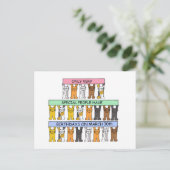 März 30. Geburtstag Cartoon Katzen Postkarte (Stehend Vorderseite)