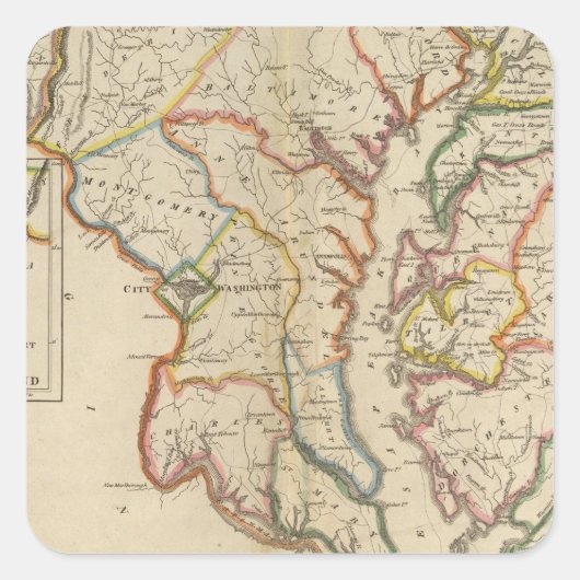 März 4 quadratischer aufkleber (Vorderseite)