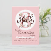 März 8. Blumenfrauentag Einladung (Stehend Vorderseite)