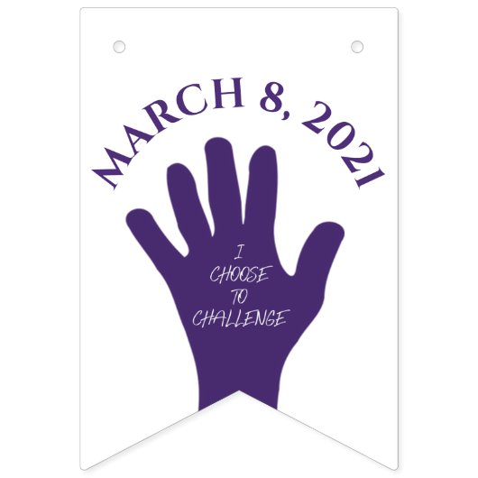 März 8 Frauentag 2021: Anfechtung Wimpelkette (Zweite Fahne)