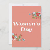 März 8 Frauentag Feiertagskarte (Vorderseite)