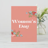 März 8 Frauentag Feiertagskarte (Stehend Vorderseite)