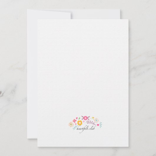 März 8. Frauentag Karte (Rückseite)