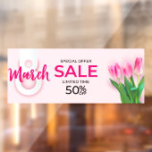 März 8. Frauentag Verkauf Rosengeschäft Fensteraufkleber (Blatt 2)