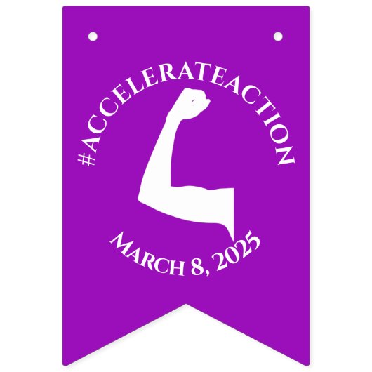 März 8 Internationaler Frauentag 2025 Wimpelkette (Dritte Fahne)