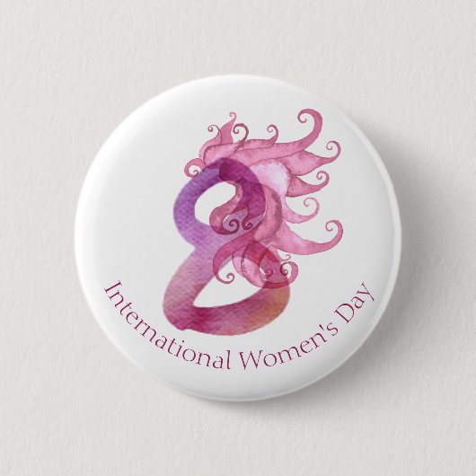 März 8. Internationaler Frauentag Button (Vorderseite)